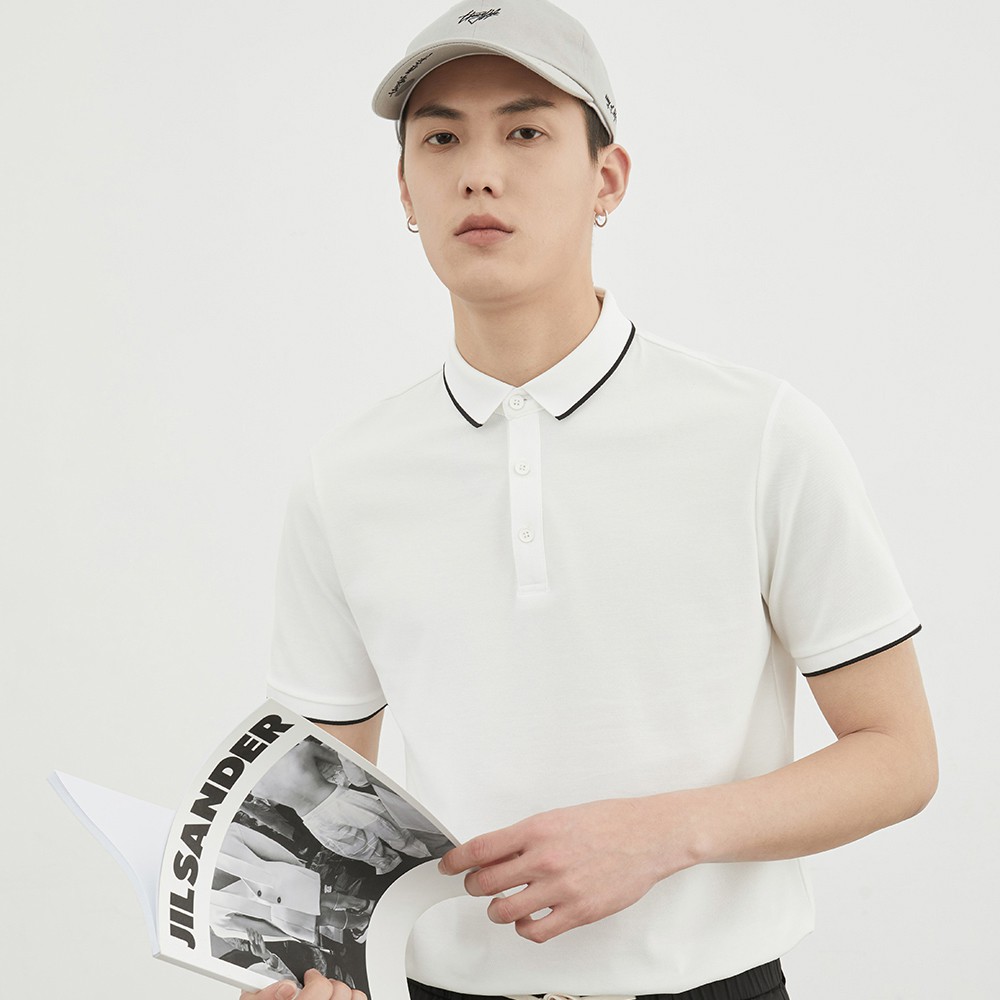Áo polo nam TRADY chất cotton trơn Basic
