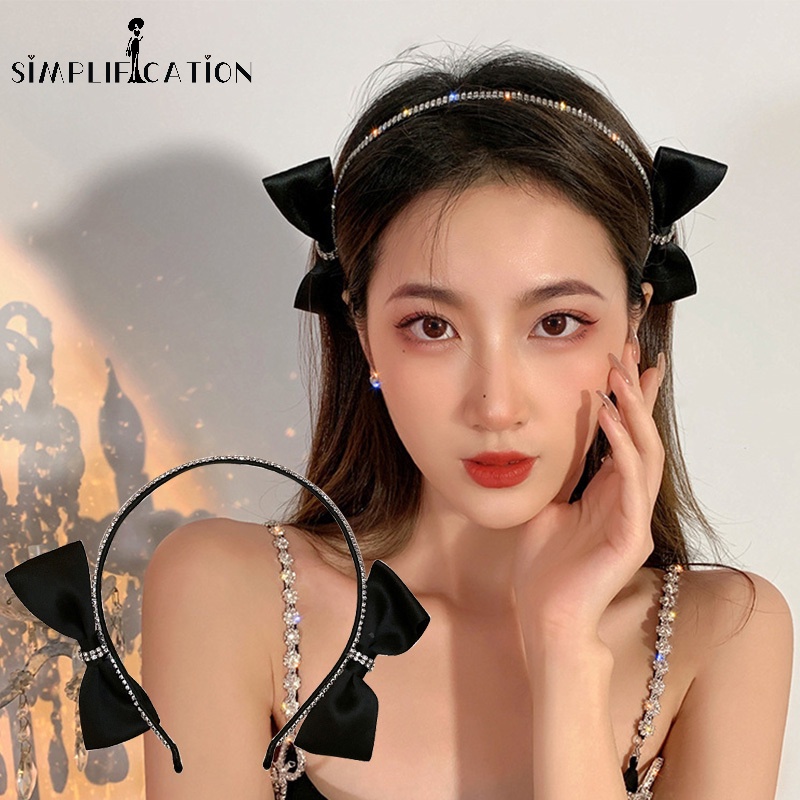 Băng Đô Nơ Đính Đá Phong Cách Hàn Quốc Xinh Xắn