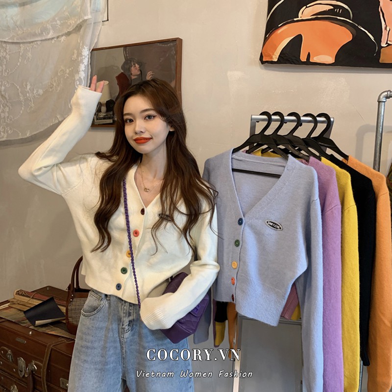  【Cocory】 Áo khoác len cardigan dáng rộng thời trang cho nữ | BigBuy360 - bigbuy360.vn