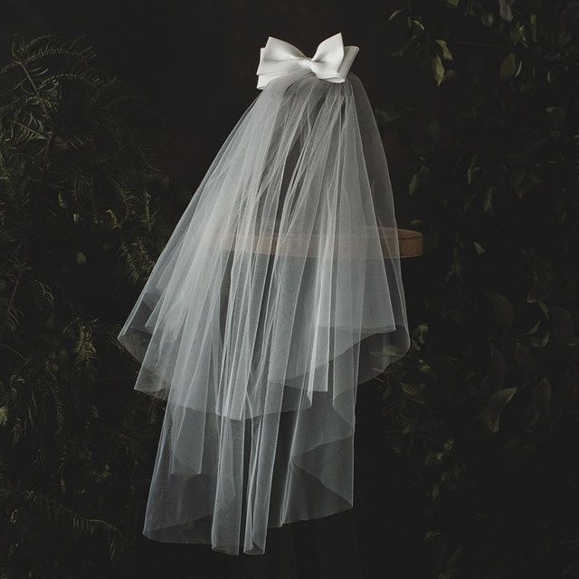 Mạng Lưới Lụa Hai Lớp Tua Rua Dáng Dài Phong Cách Mori Dùng Chụp Ảnh Cưới