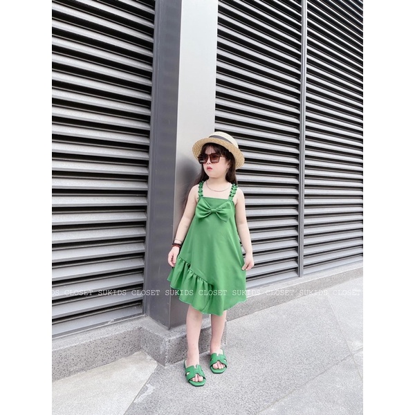 (15kg-25kg ) Váy Đũi 2 Dây Sun Bản To, Đi Du Lịch, Đi Biển Cực Xinh Cho Bé 16-25kg , Hottrend 2022