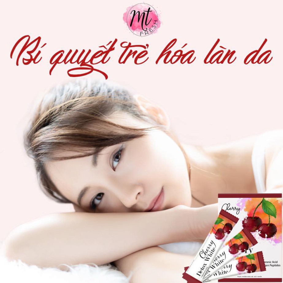 Cherry Detox WHITE Giữ Dáng Đẹp Da giảm lão hóa, bổ sung collagen. | Thế Giới Skin Care