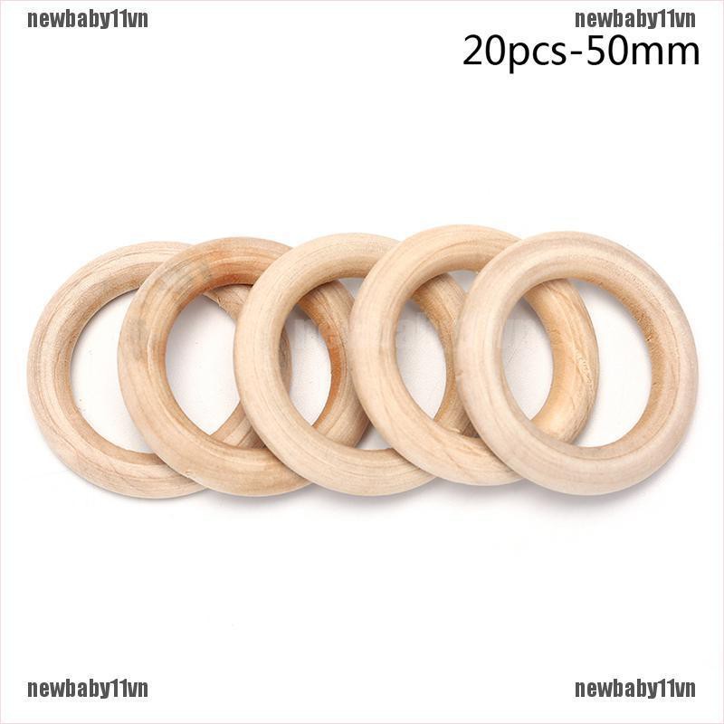 1 Túi Vòng Gỗ Tròn Tự Nhiên Dùng Làm Trang Sức DIY