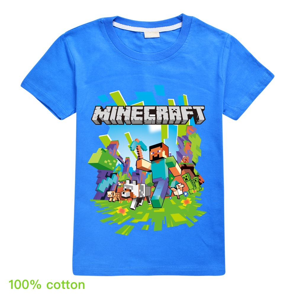 Áo Thun 100% Cotton In Chữ Game Minecraft 2020