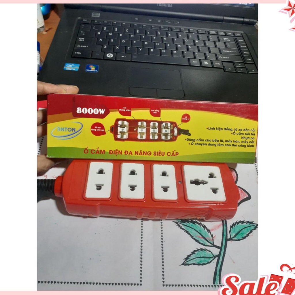 Ổ cắm điện công suất cao 4 lổ, 3 lỗ - chống cháy ,chống vỡ- ổ cắm điện công nghiệp - 6000W