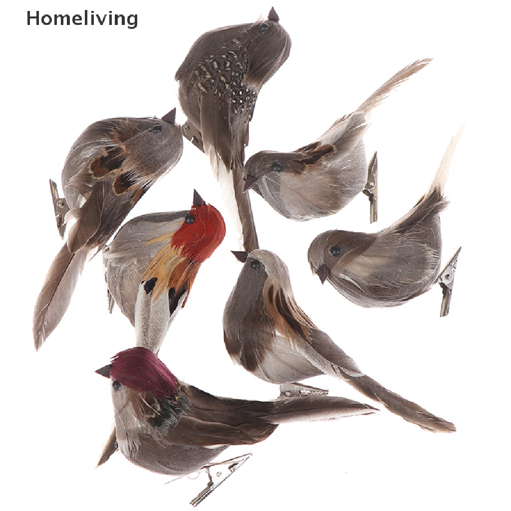 1 Chú Chim Giả Bằng Xốp Màu Xám Trang Trí Nhà Cửa Tiệc Cưới