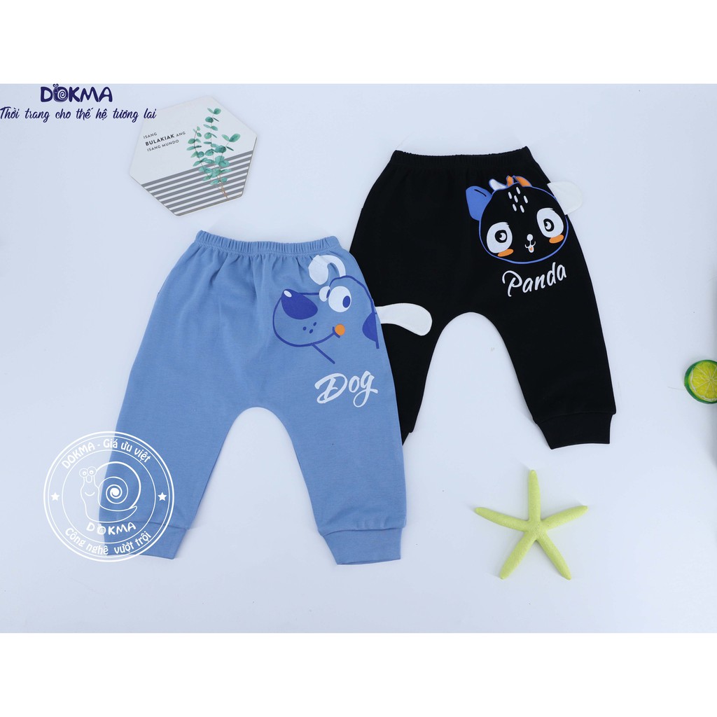 Dokma - Quần dài bo ống chất cotton cho bé trai (6-18m)