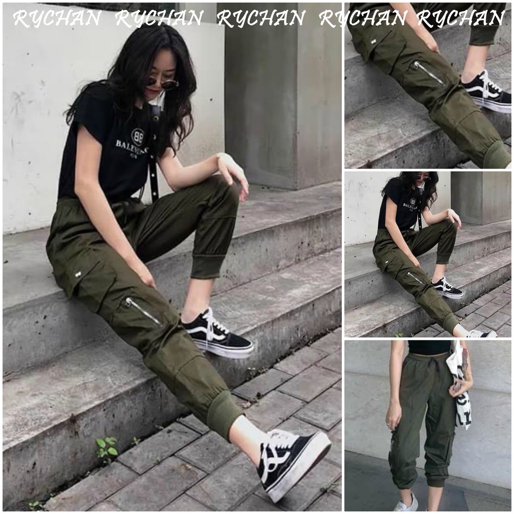 Quần Jogger Kaki Xanh Lính Cực Chất - QQ090