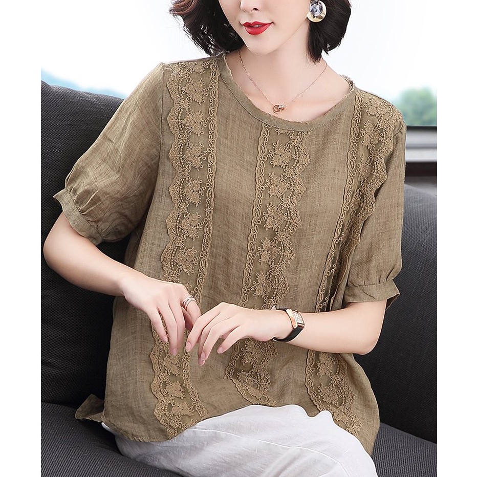 Áo Trung Niên Nữ A570, Kiểu Áo Trung Tuổi Chiffon Cho Mẹ Tay Dài Cổ Nơ Bèo Sang Trọng |Thời Trang Trung Niên NP Clothing