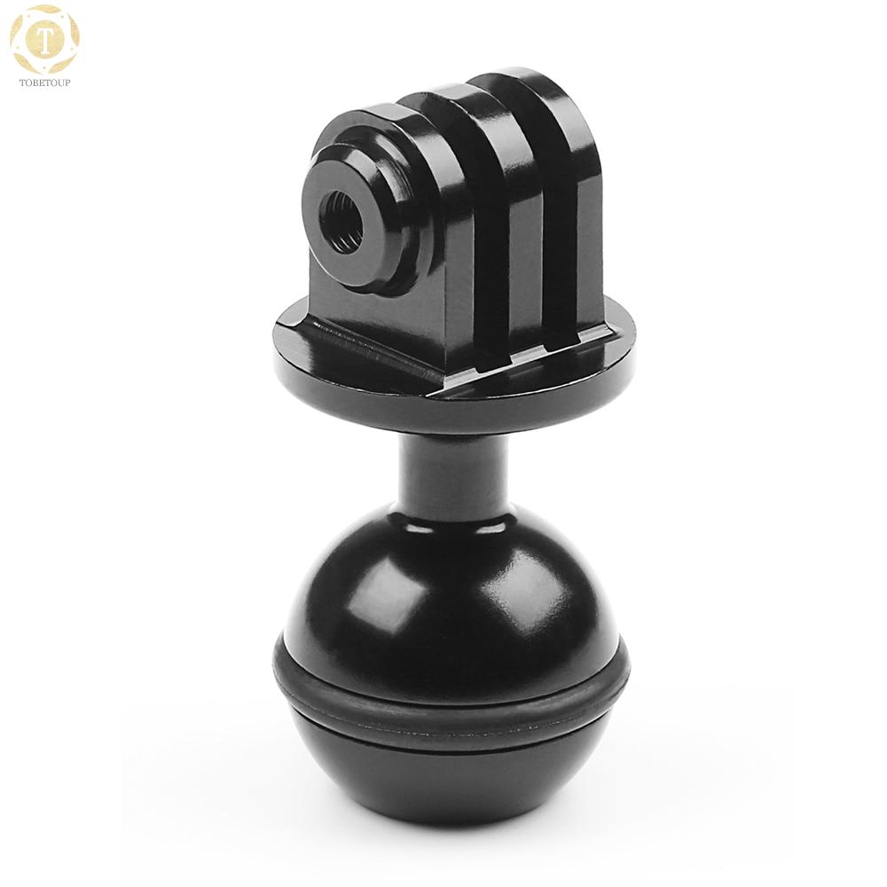 Shipped within 12 hours】 Aluminum Alloy Ball Tripod Head Mount with Long Bolt for GoPro Hero 7 6 5 for SJCAM Xiaomi Yi 4K EKEN H9 H9R for Diving Video Light Action Camera Accessory Head Mount [TO]