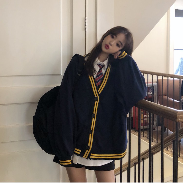 Áo khoác len nữ tay dài thu đông Emilyshop ulzzang