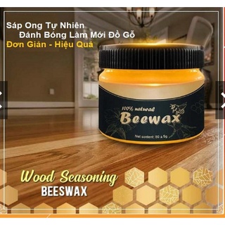 Sáp Ong Beewax Đánh Bóng Đồ Gỗ, Sáp Tự Nhiên Làm Bóng Bàn Ghế Gỗ - Tủ Gỗ - Sàn Gỗ Đa Năng - SÁP ĐÁNH BÓNG GỖ