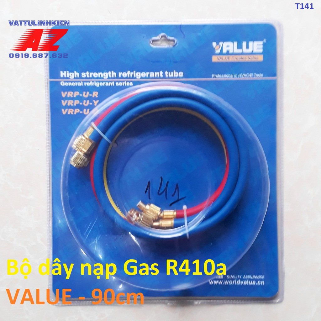Bộ 03 dây nạp gas VALUE R410a - R22 dài 90cm