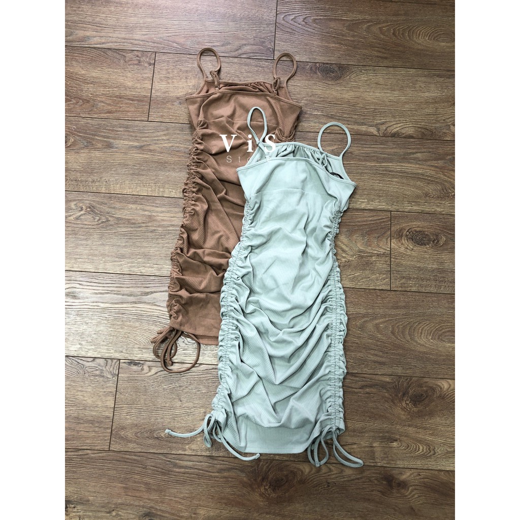 ĐẦM DÂY BODY NỮ RÚT NHÚN