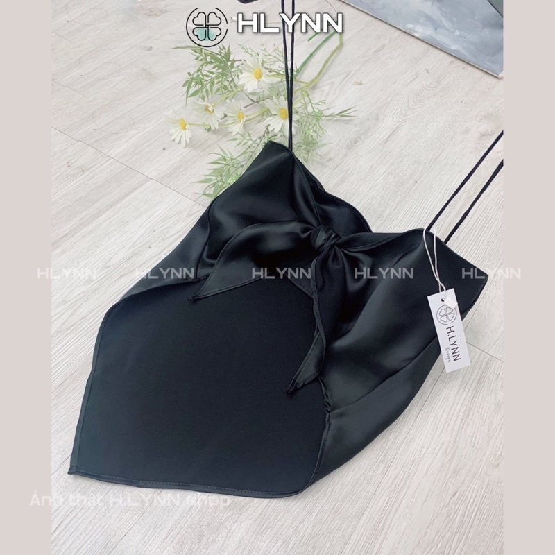 Áo lụa hai dây vạt khăn buộc nơ có mút ngực m129 | BigBuy360 - bigbuy360.vn