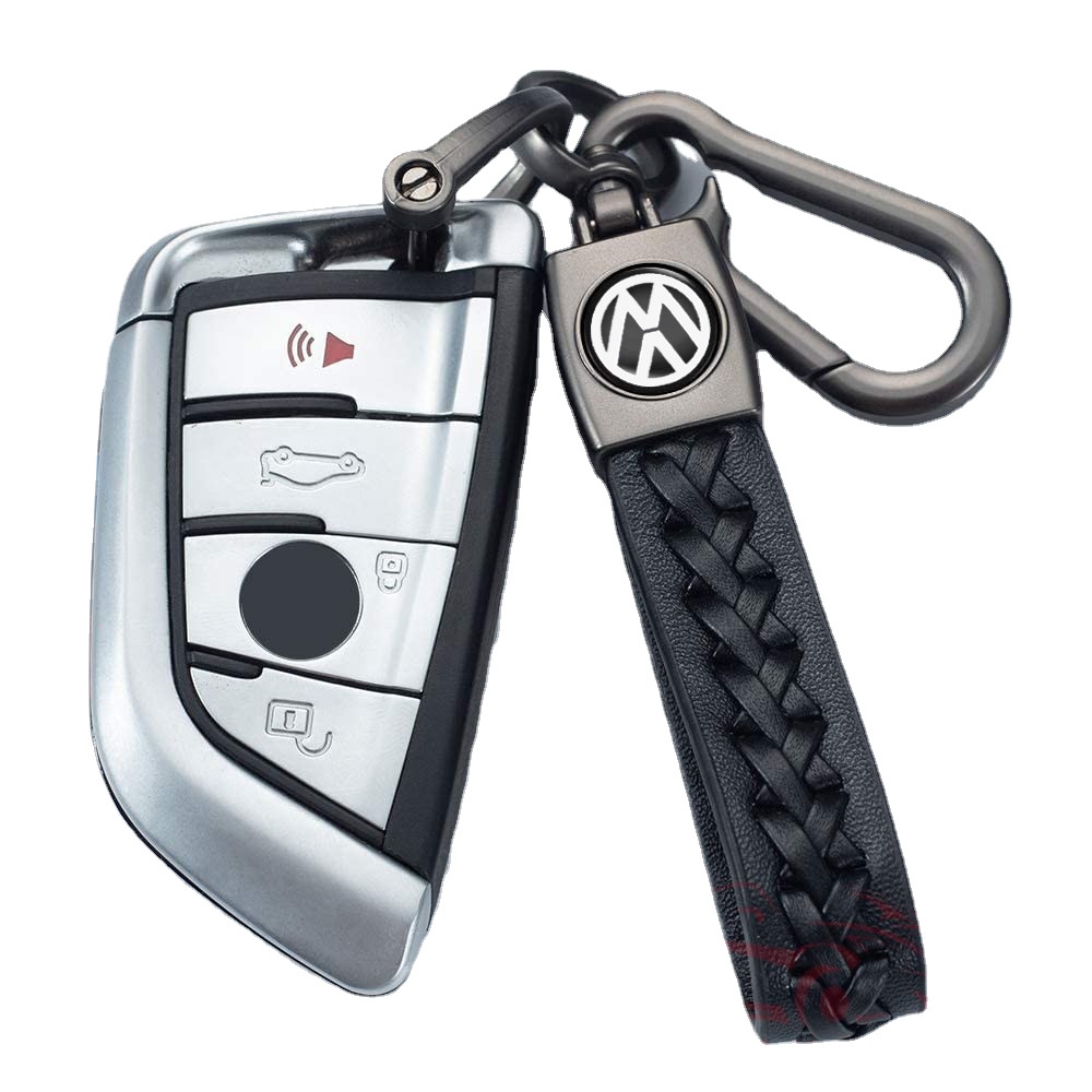 Móc Khóa Da Cừu Mềm Phối Kim Loại Thời Trang Cho Xe Hơi Volkswagen