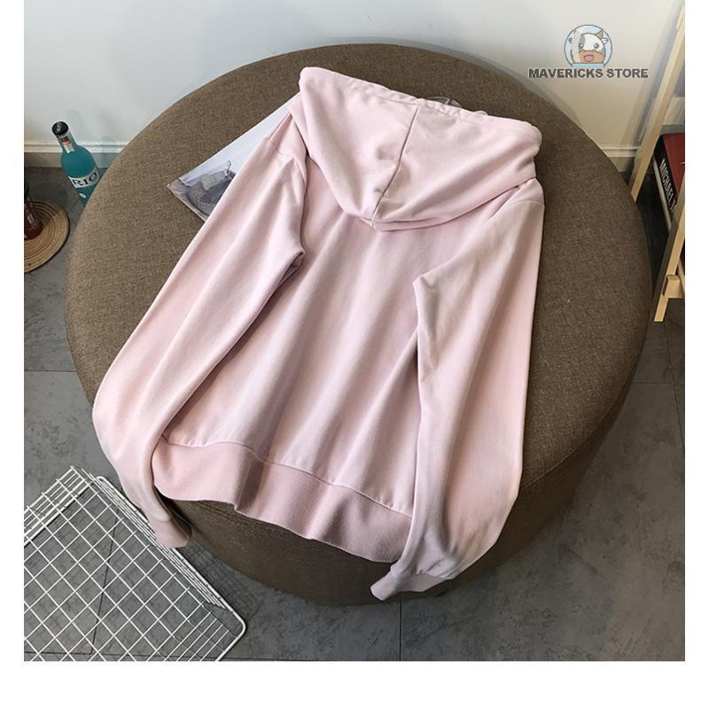 Set áo hoodie dài tay màu sắc kèm quần dài thời trang nữ