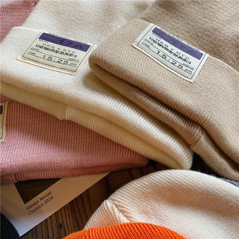 Mũ len dệt kim ấm áp thời trang hàn quốc