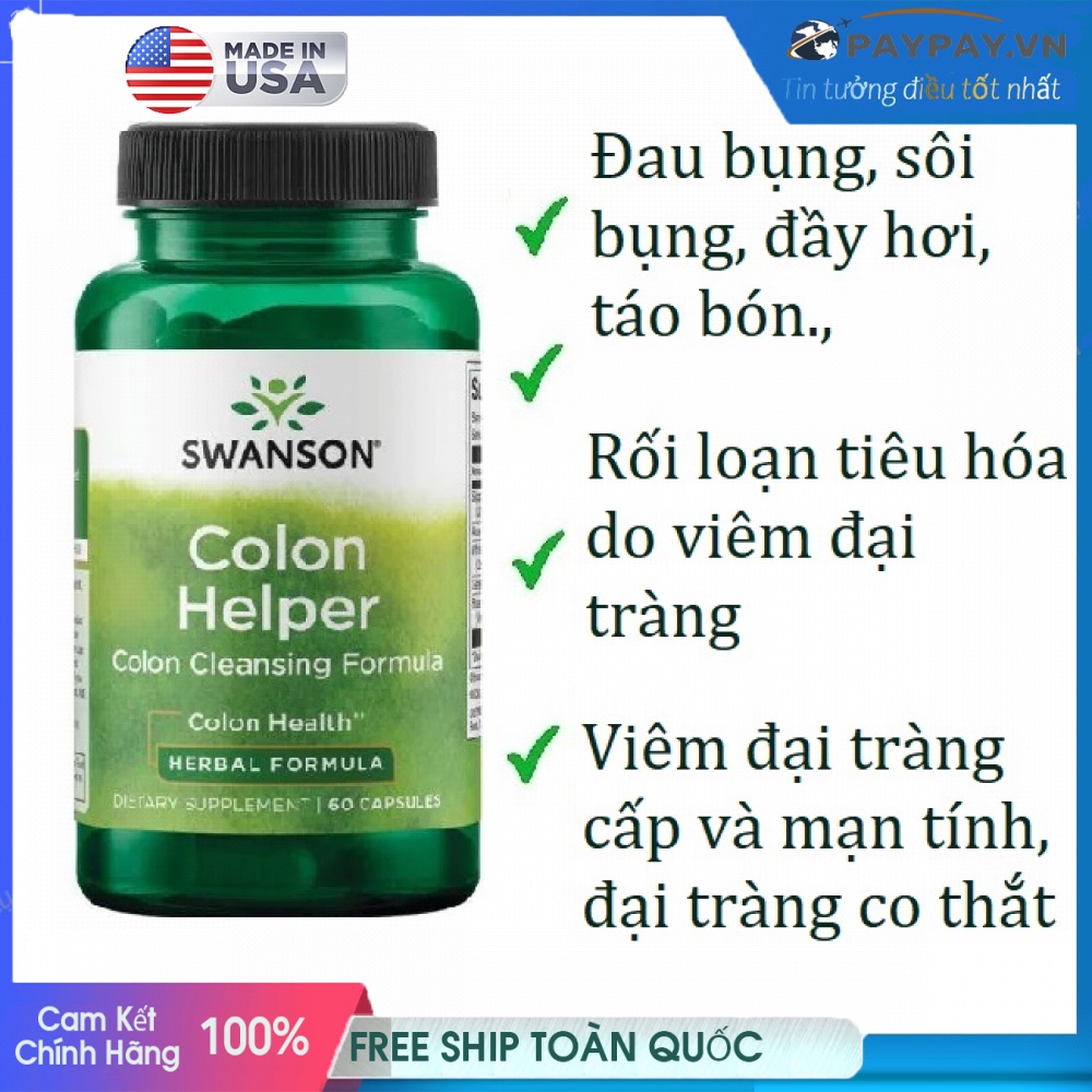 Đại Tràng Swanson Colon Helper của Mỹ