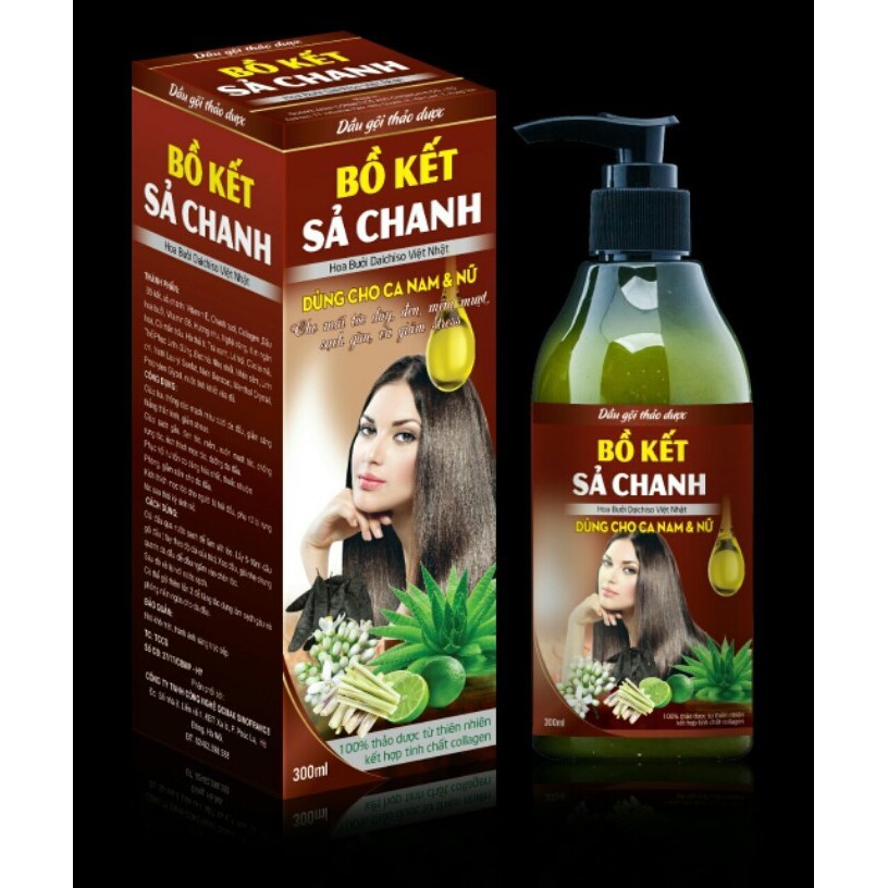 DẦU GỘI BỒ KẾT CHANH SẢ HOA BƯỞI 300ML