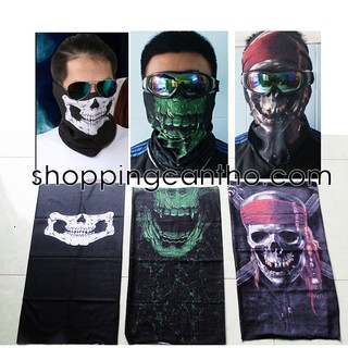 Khăn phượt khăn đa năng đầu lâu cướp biển zombie tùy chọn - Hóa trang Halloween