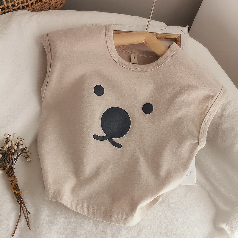 Áo thun tay ngắn in hình gấu thời trang dễ thương cho bé gái