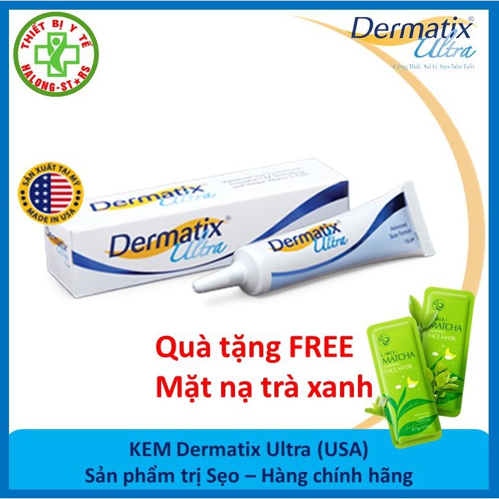 Kem làm mờ sẹo Dermatix Ultra cải thiện Thẹo từ Mỹ tặng kèm mặt nạ Matcha Laikou