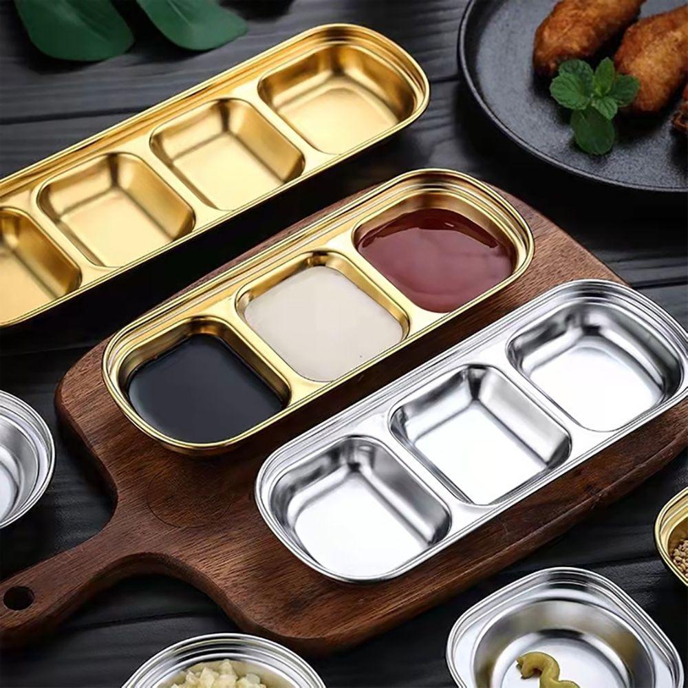 Bình Đựng Dầu Ăn Chia Ngăn Bằng Thép Không Gỉ Tiện Dụng