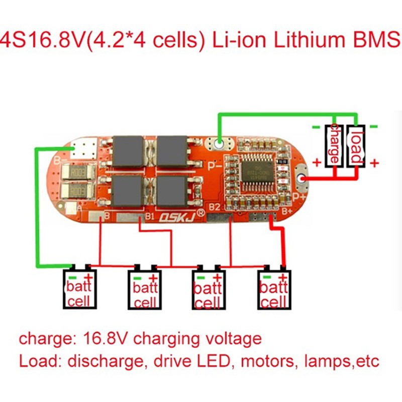 BMS 25A 3S 12.6V 4S 16.8V 5S 21V 18650 Li-ion Pin bảo vệ mạch sạc Bảng mạch mô-đun PCM polymer Lipo Cell PCB