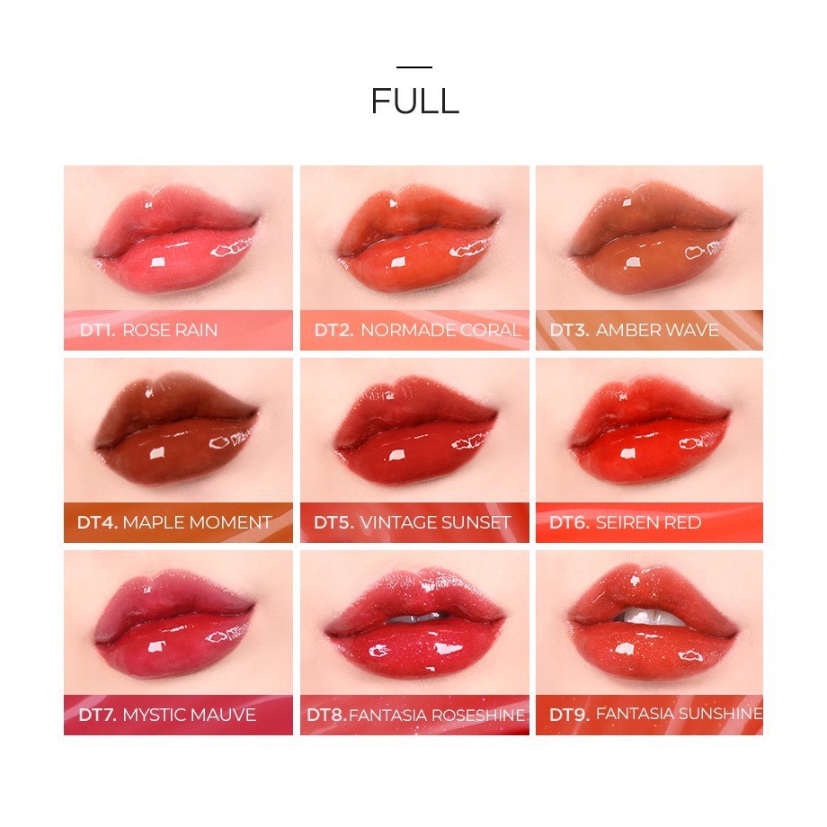 [MÀU MỚI DT10-11](sẵn)Son Tint Bóng Siêu Lì, Cho Đôi Môi Căng Mọng Merzy Aurora Dewy Tint