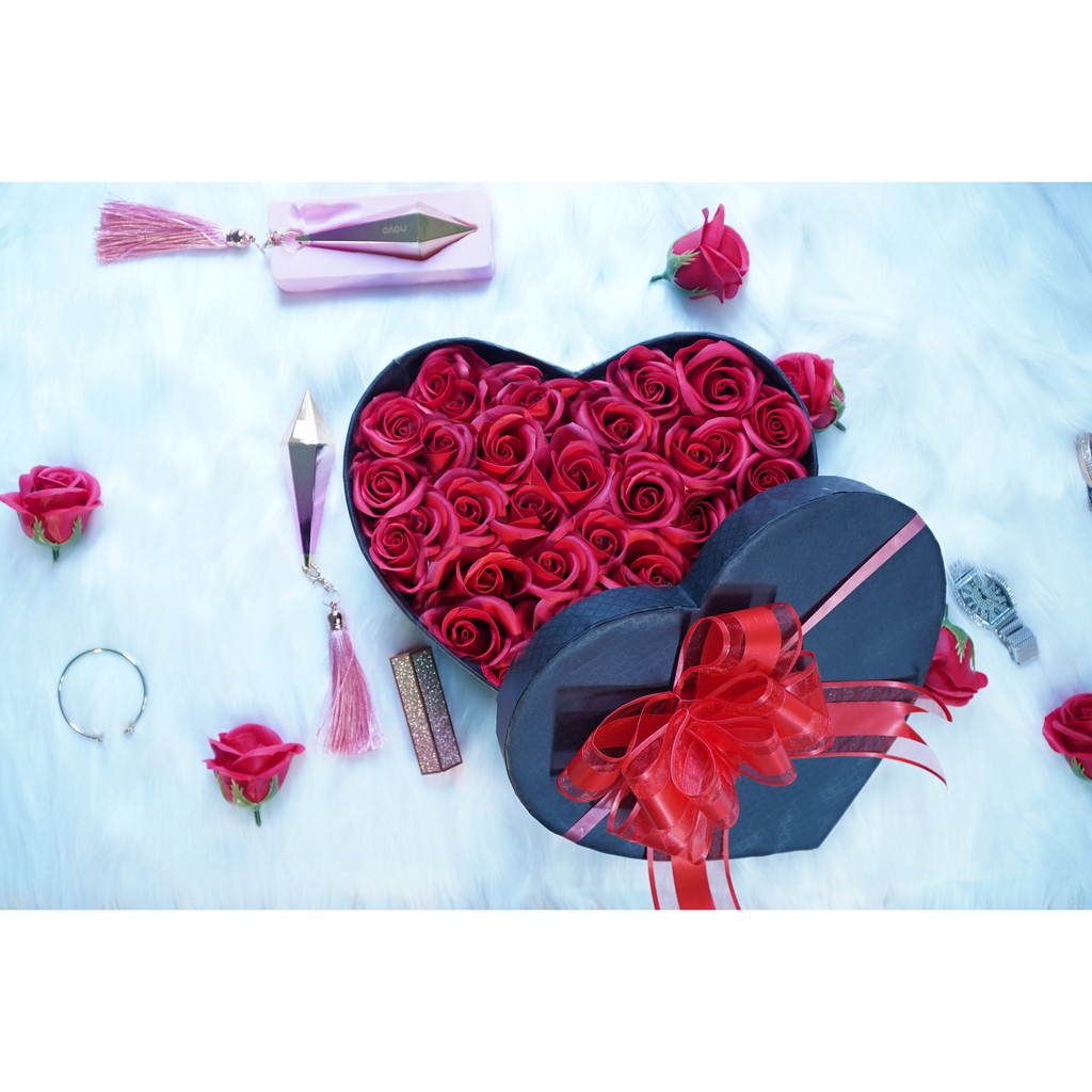 Hộp Quà trái tim hoa sáp , quà tặng tình yêu, quà tặng người yêu ngày lễ | BigBuy360 - bigbuy360.vn