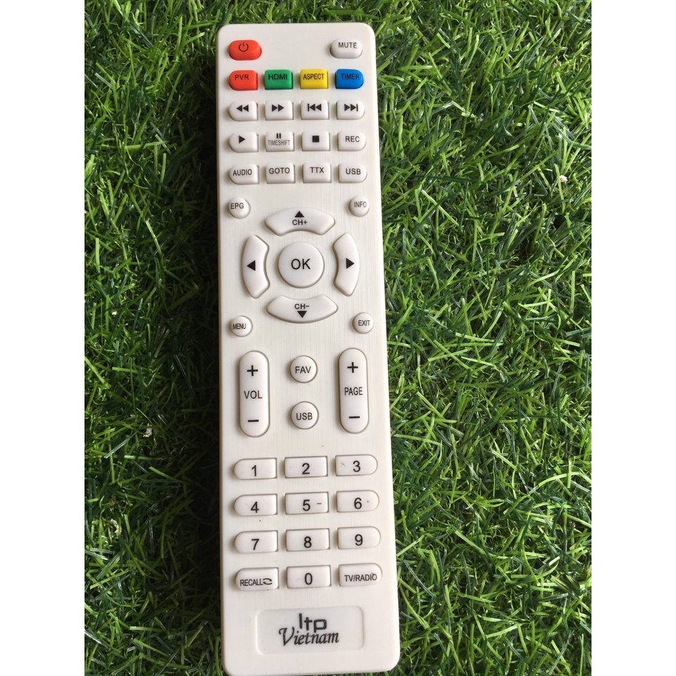 Remote Điều khiển đầu thu LTP màu trắng ,Remote đầu thu ITP Vietnam.Bảo hành 6 tháng .Tặng kèm pin AA