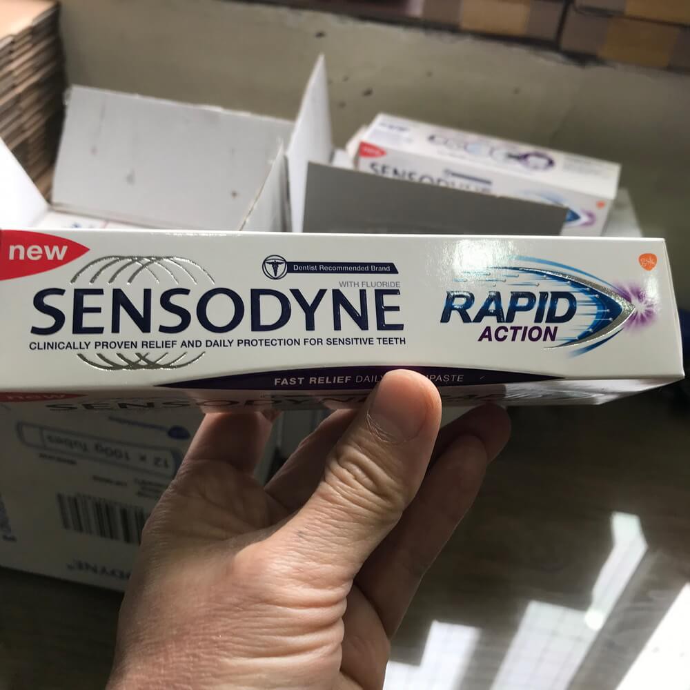 Sensodyne Rapid Action 100g, nhập khẩu Thái Lan, giảm và ngăn ngừa ê buốt hiệu quả, kem đánh răng chống ê buốt-TIVT