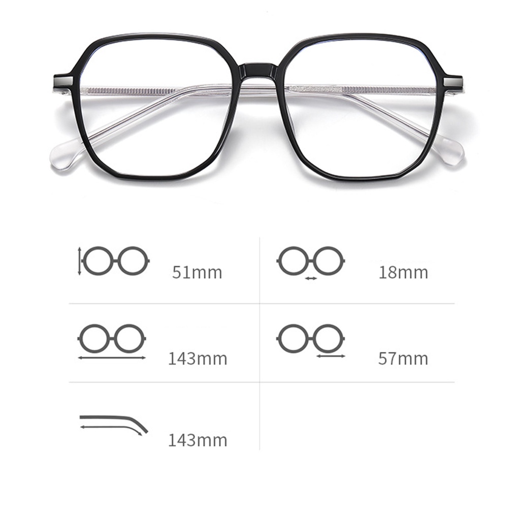 MACmk Eye Care Glasses Texture Frames Anti-fade Lightweight Blue Light Blocking Glasses for Outdoor