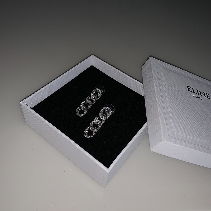 Bông Tai Dáng Dài Đính Đá Thời Trang Cho Nữ