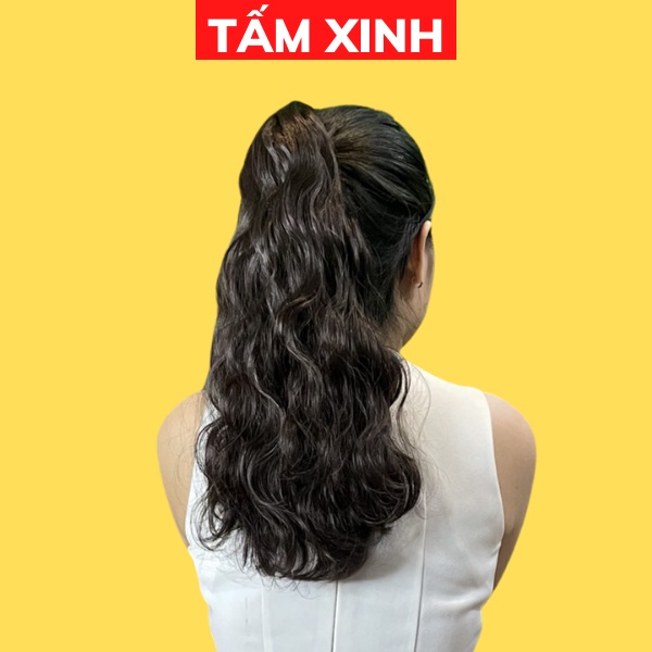 Tóc giả nữ đẹp dạng kẹp xù mỳ trẻ trung ngắn dài phong cách Hàn Quốc-ĐUÔI TÓC-TẤM XINH