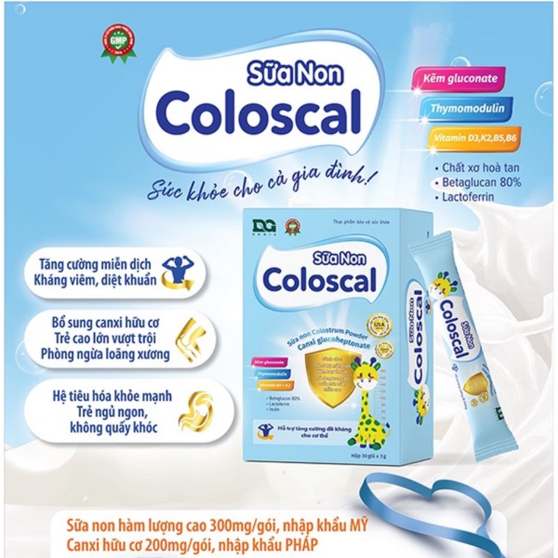 SỮA NON COLOSCAL THỰC PHẨM DINH DƯỠNG CHO CƠ THỂ