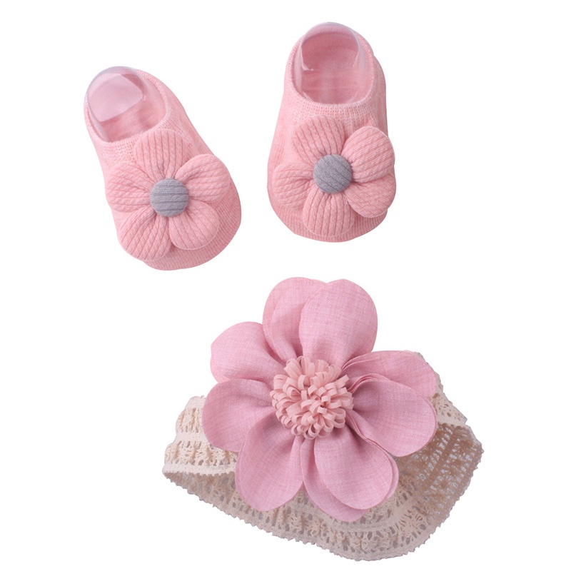 Set 2 Băng Đô Ren Đính Hoa Xinh Xắn Cho Bé Gái
