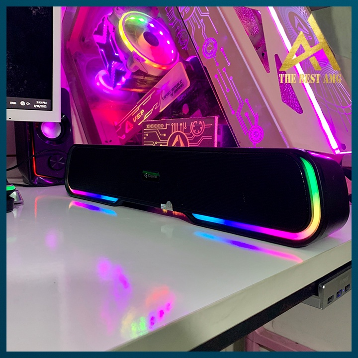 Loa Thanh Soundbar Bluetooth Led RGB Kisonli 913 - Loa Máy Tính Để Bàn Không Dây Âm Bass Siêu Trầm Cực Hay