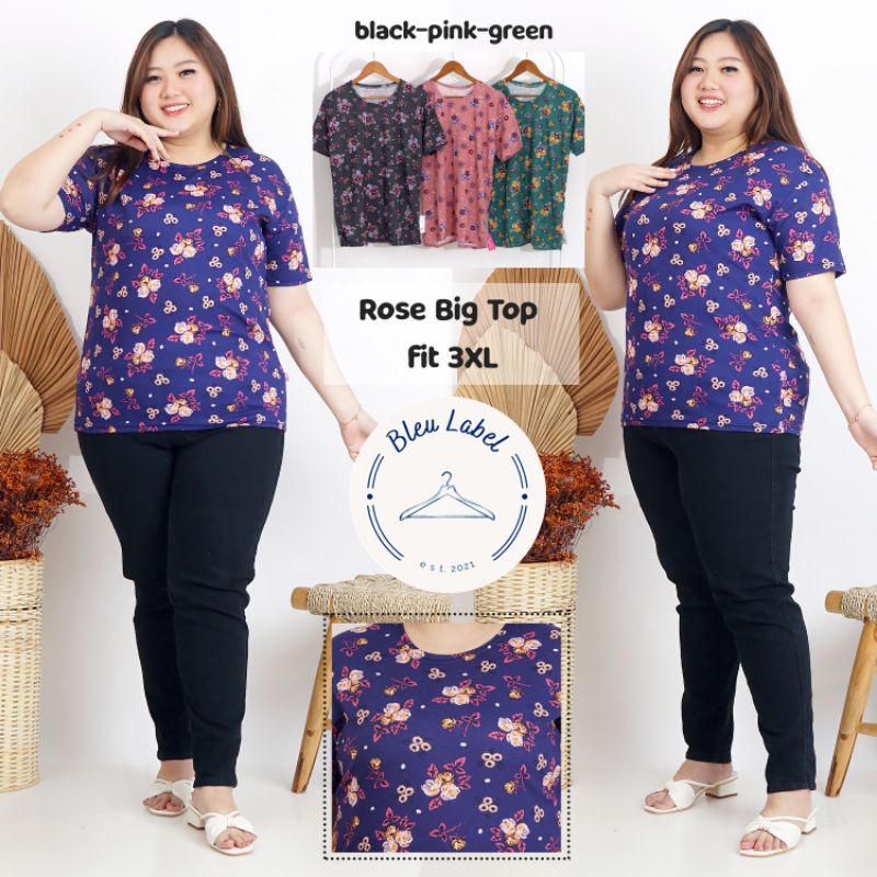 Áo Nữ Cỡ Lớn Hình Hoa Hồng Lớn