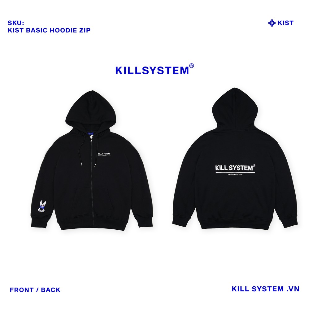 [Mã FAGREEN1505 giảm tới 30K đơn 99K] [KILL SYSTEM] ÁO KHOÁC HOODIE ZIP NHIỀU MÀU | BigBuy360 - bigbuy360.vn