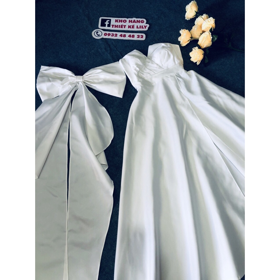 đầm maxi nơ lưng cao cấp