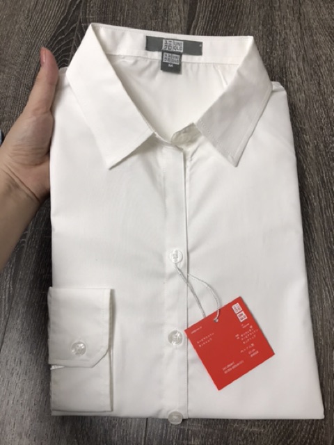 [Ảnh thật - Clip thật] Áo sơ mi dài tay trắng - Xanh | BigBuy360 - bigbuy360.vn