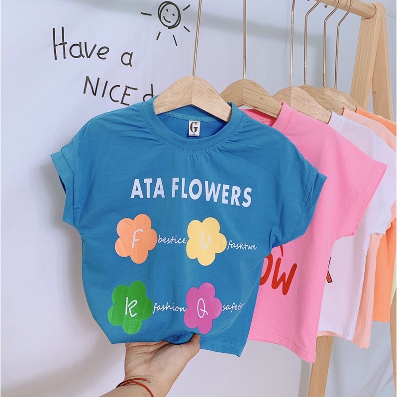 Áo thun cộc tay bé gái siêu đáng yêu