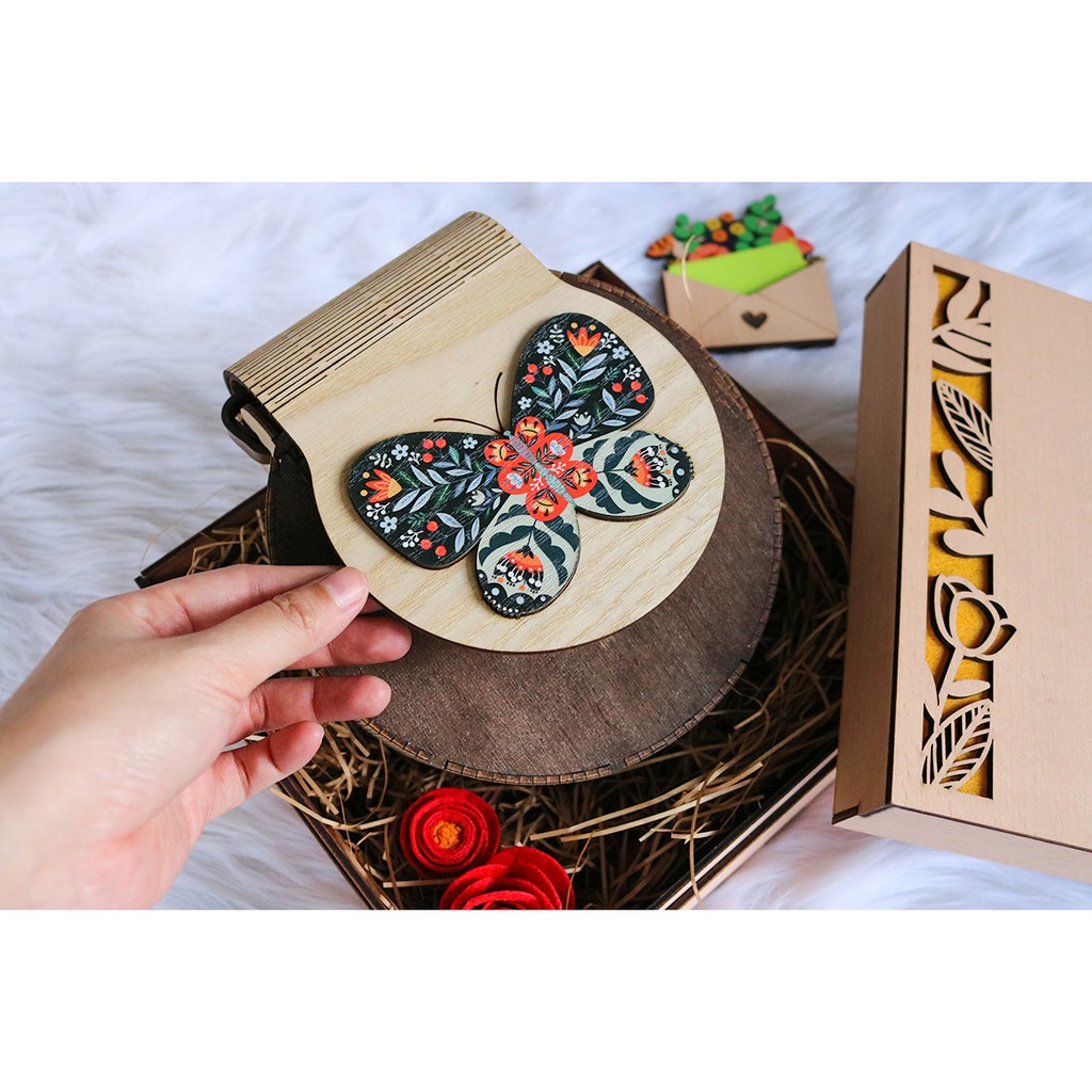 Túi Gỗ Boho Vintage