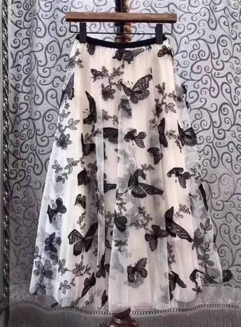 Vải lưới thêu 3d