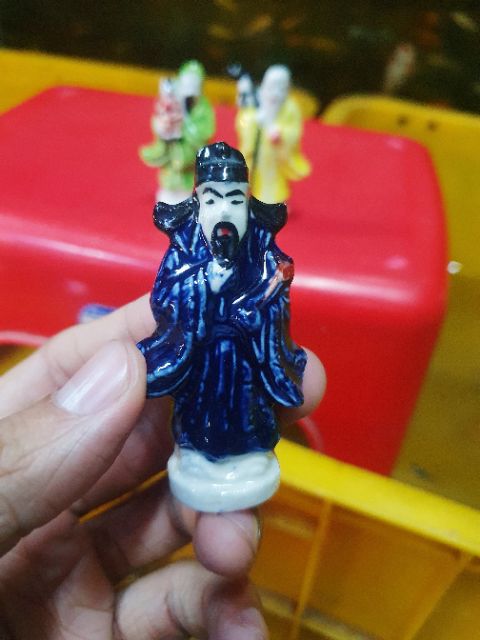 BỘ BA ÔNG PHÚC LỘC THỌ TRÁNG MEN SIZE CAO 6CM