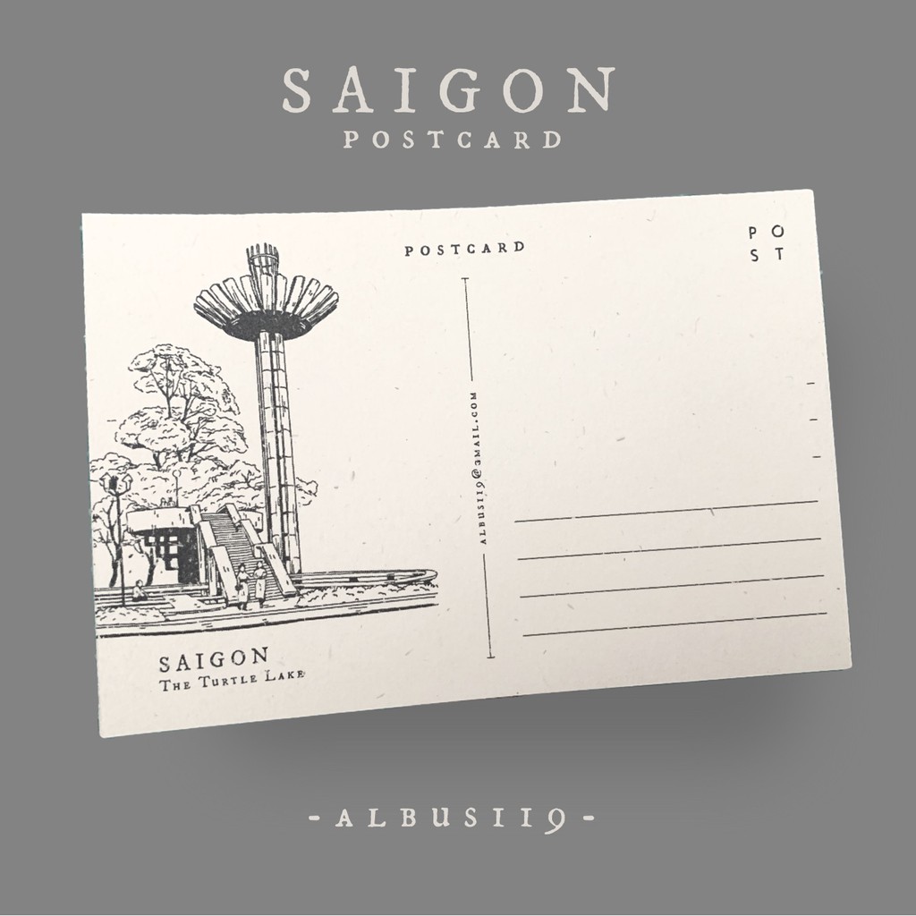 Postcard Saigon | Bưu Thiếp chủ đề Sài Gòn giấy dày [HÀNG THIẾT KẾ] | Zip A1