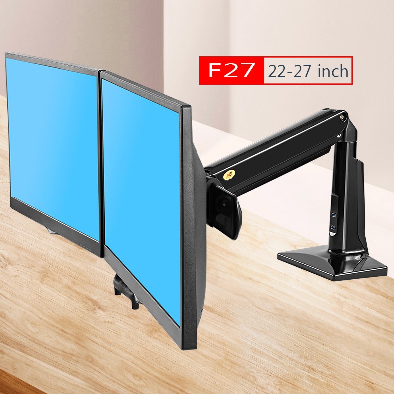 Giá Treo 2 Màn Hình Gắn Bàn North Bayou F27