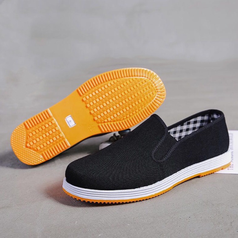 Giày Vải Oxford Màu Đen Mũi Vuông Thời Trang Xuân Thu